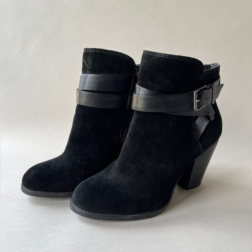 Gianni Bini Black Suede Ankle Booties